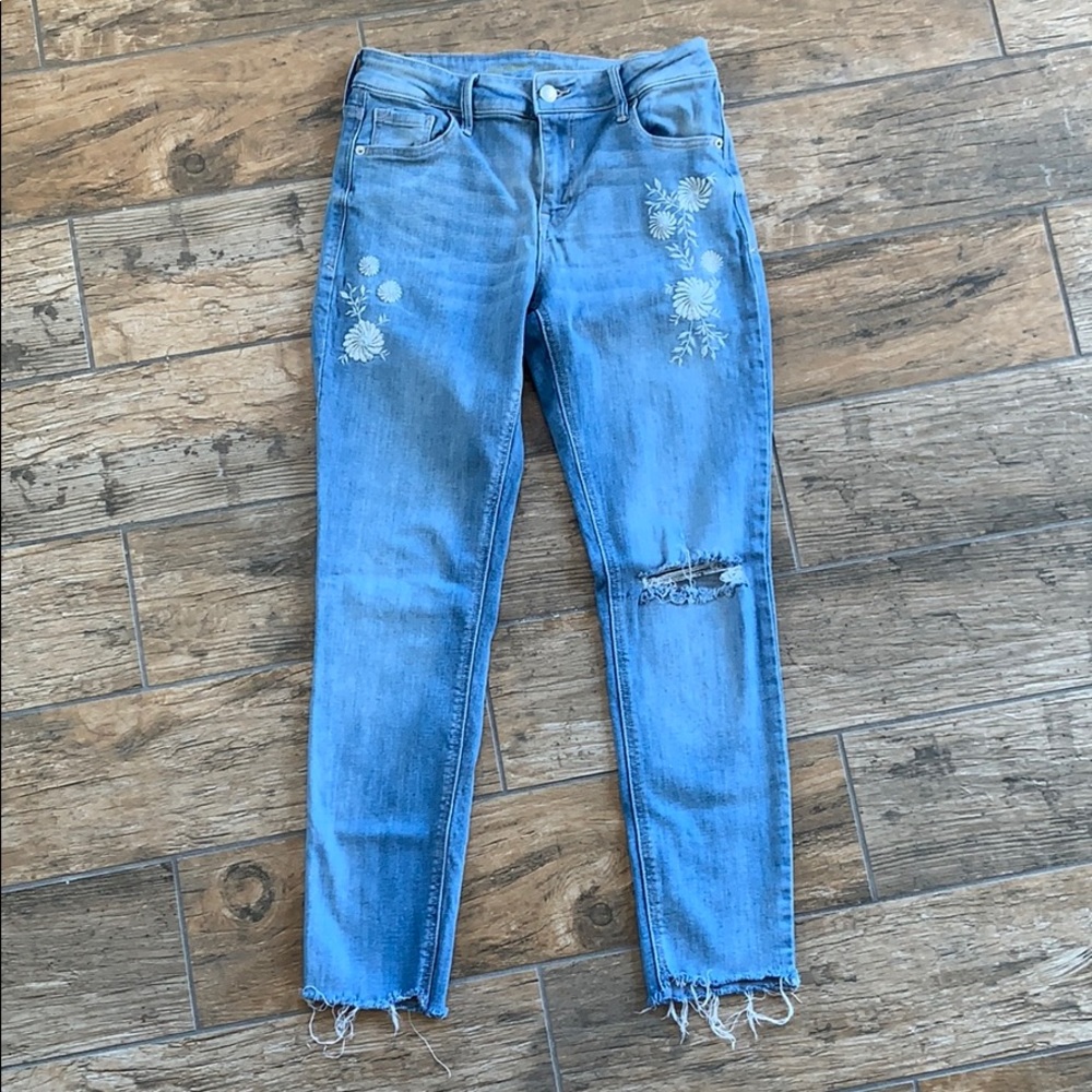 Old Navy Rockstar Jeans, embroidery design, 6